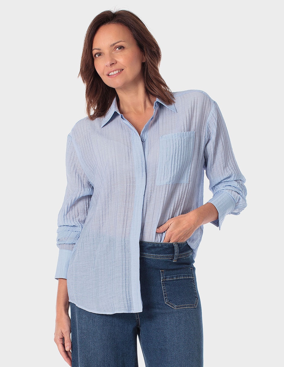 Blusa Punt Roma manga larga para mujer