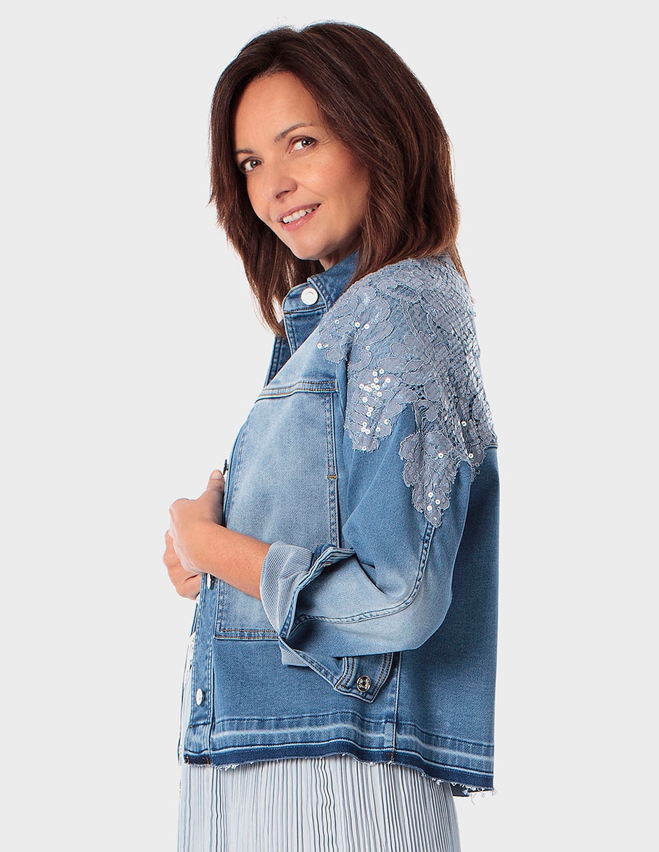 Chamarra de mezclilla para mujer