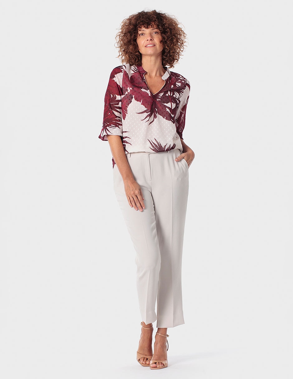 Blusa Punt Roma manga al codo para mujer