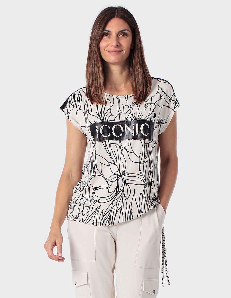 Playera manga corta cuello redondo para mujer 1