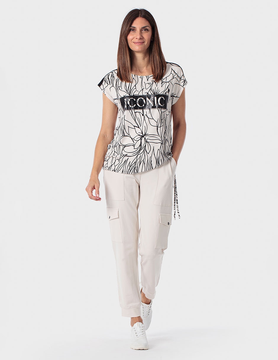 Playera manga corta cuello redondo para mujer 5