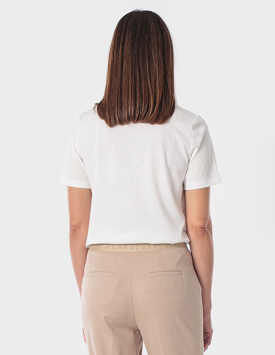 Playera manga corta Punt Roma cuello redondo para mujer