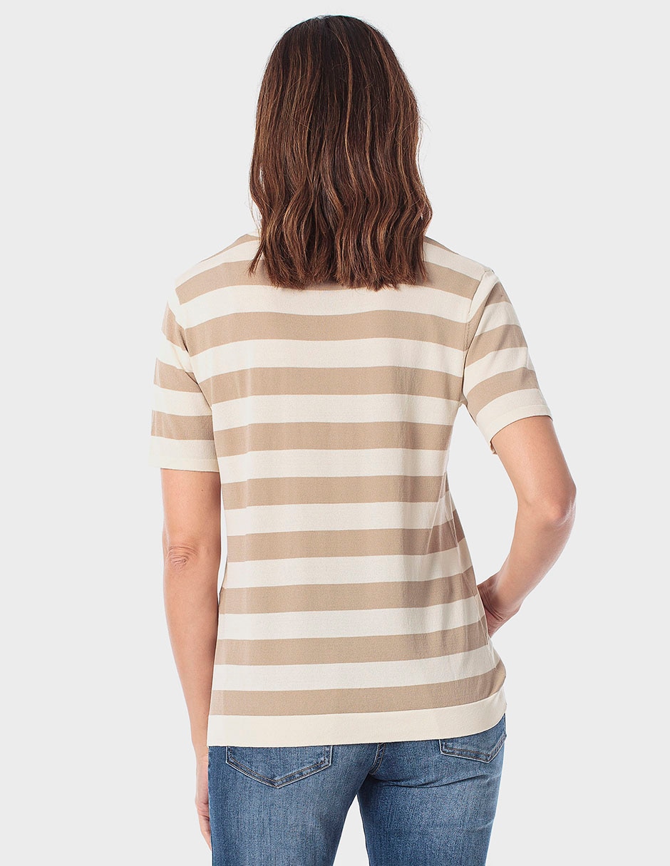 Playera manga corta cuello redondo para mujer 2