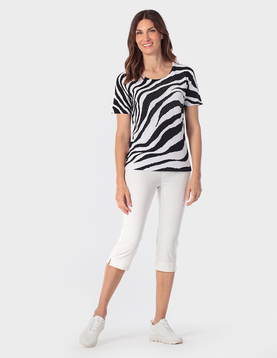 Playera manga corta cuello redondo para mujer 3
