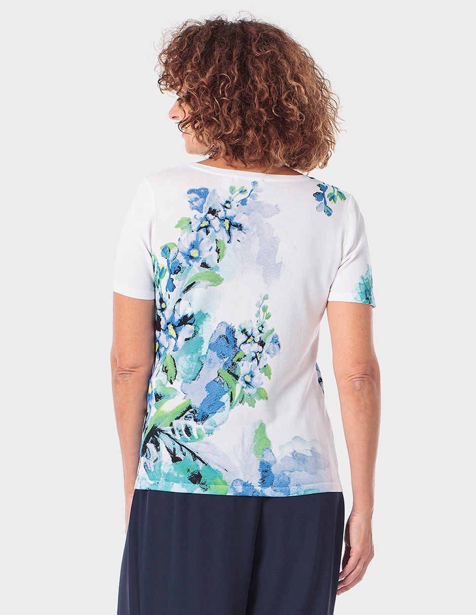 Playera manga corta cuello redondo para mujer 2