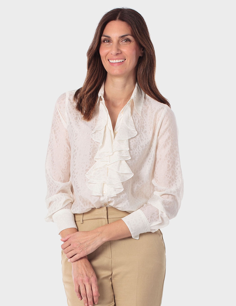 Blusa Punt Roma manga larga para mujer