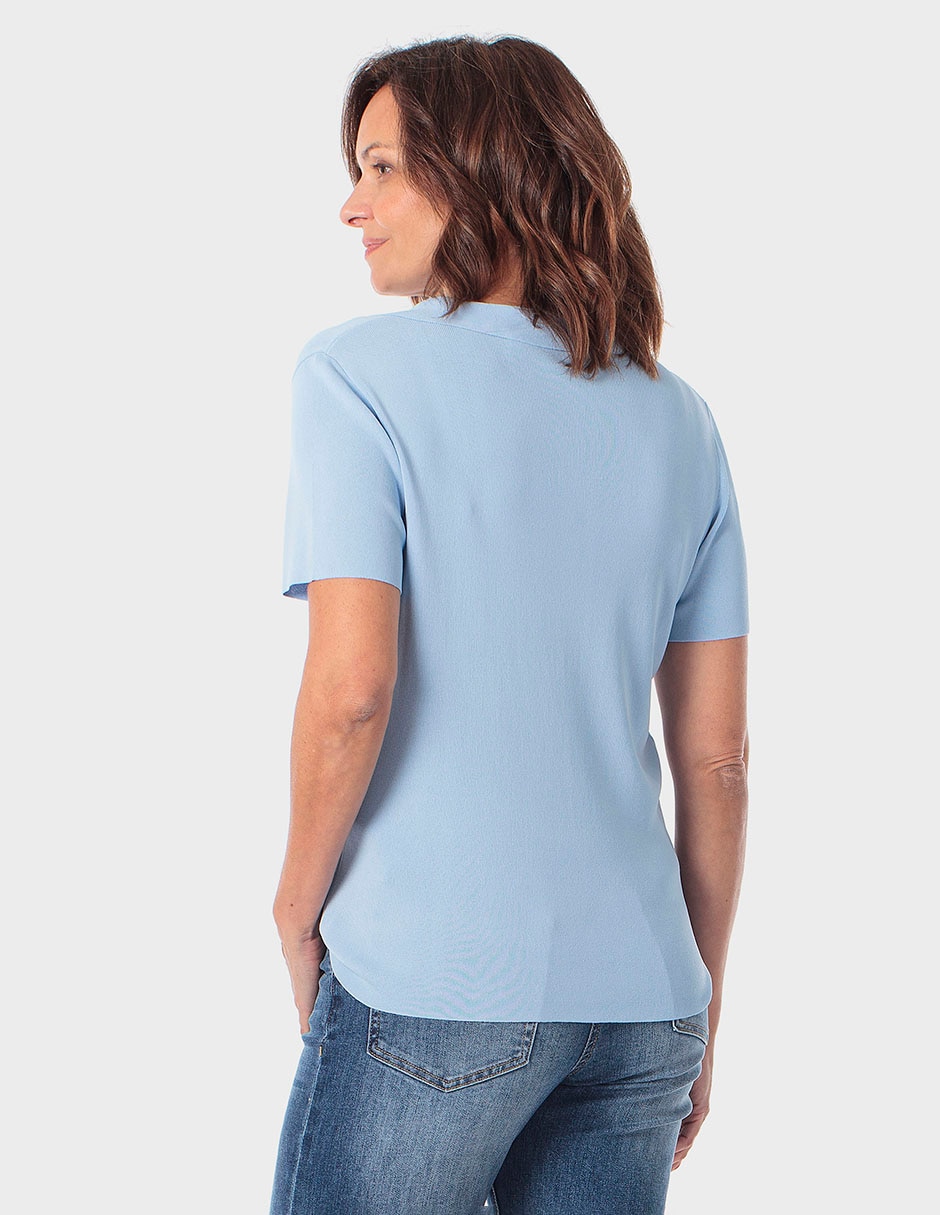 Suéter cuello V para mujer 2