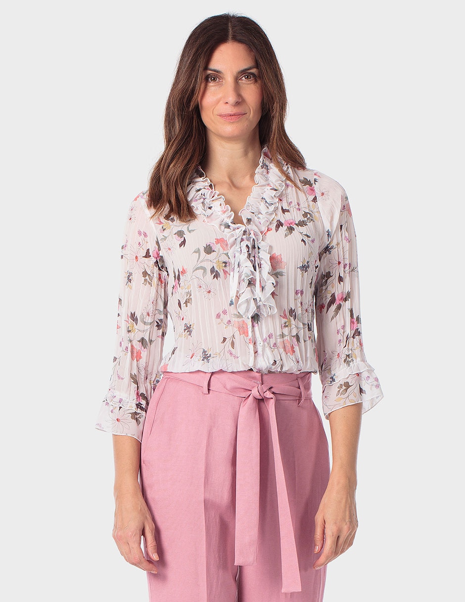 Blusa Punt Roma manga 3/4 para mujer