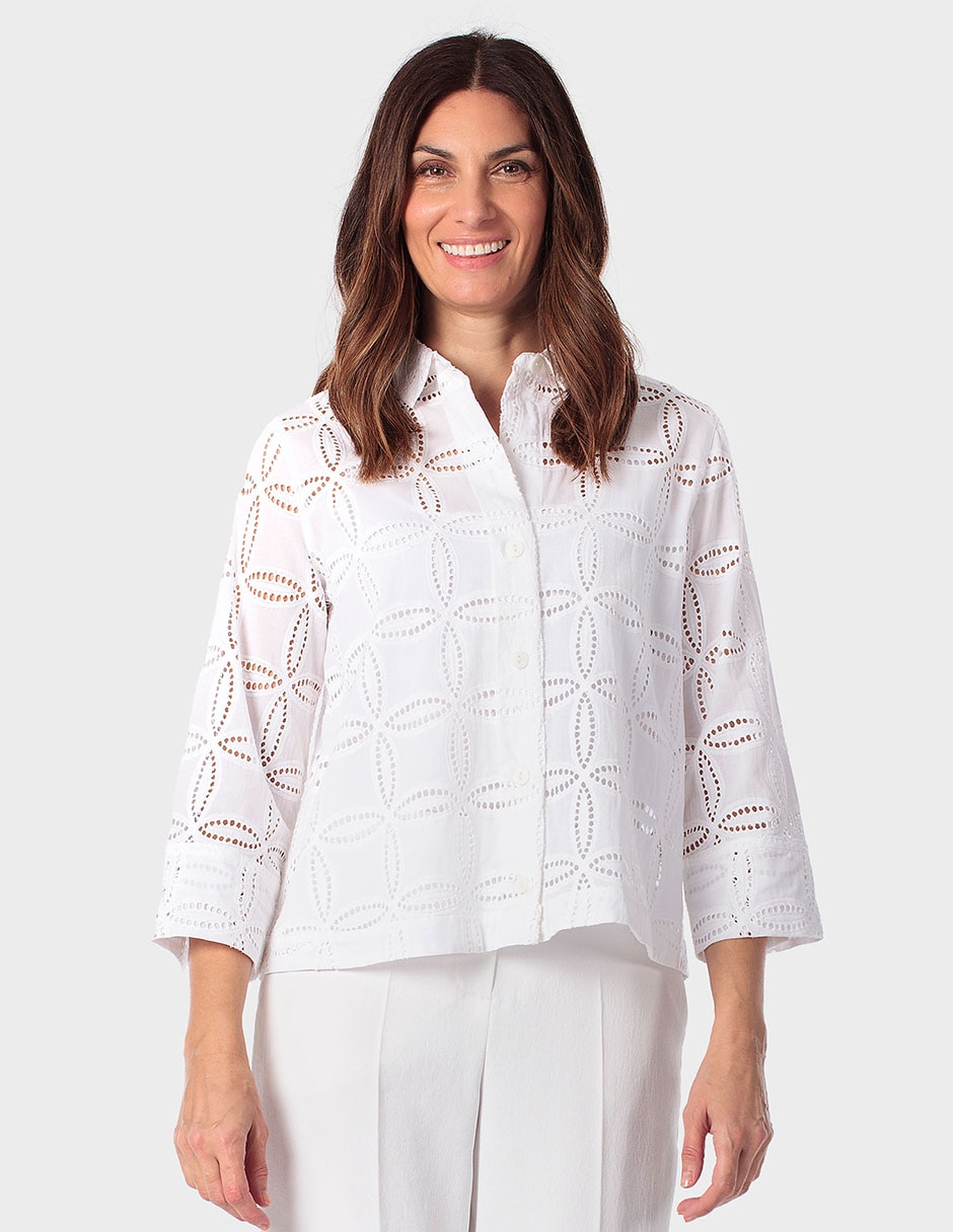 Blusa Punt Roma manga 3/4 para mujer