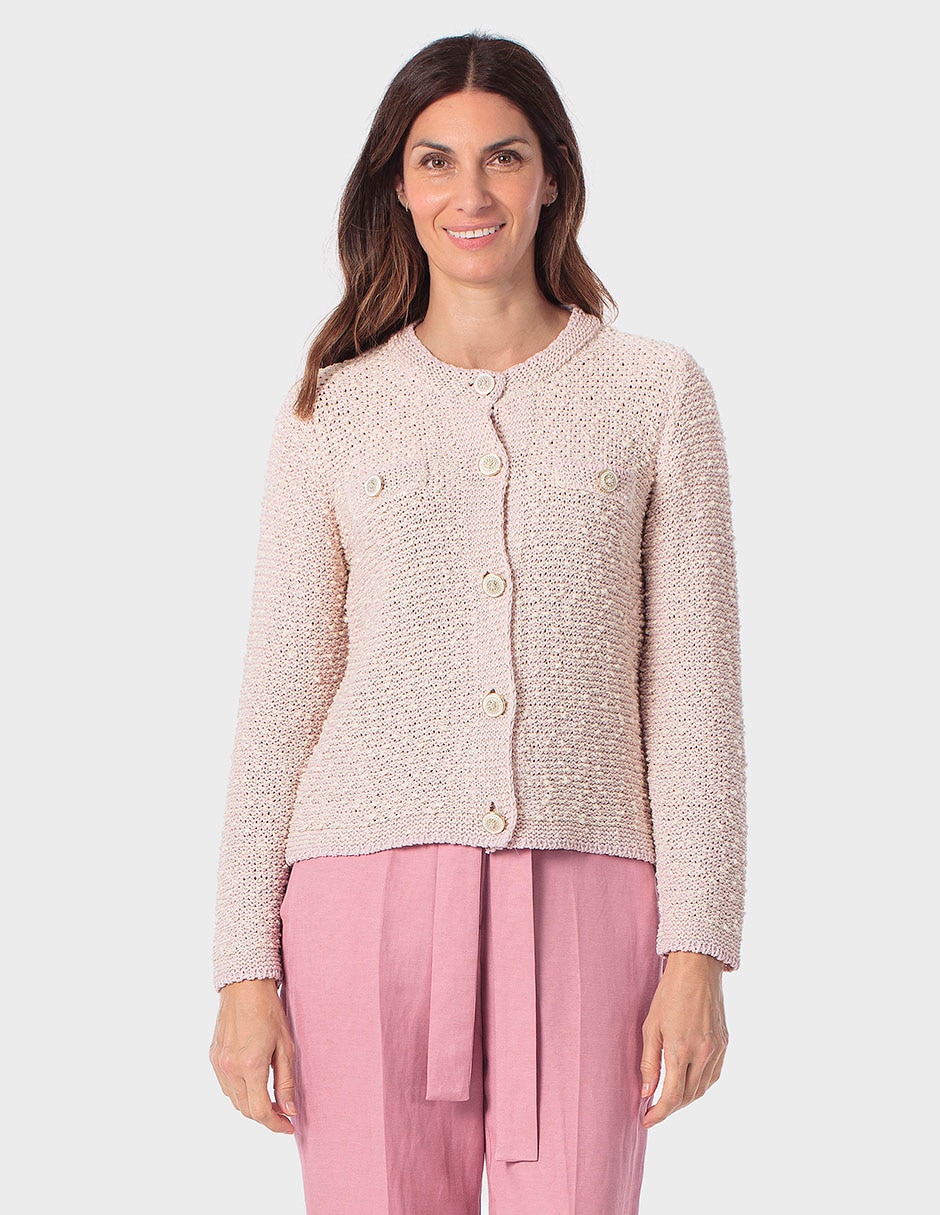 Suéter cuello con botón para mujer 1