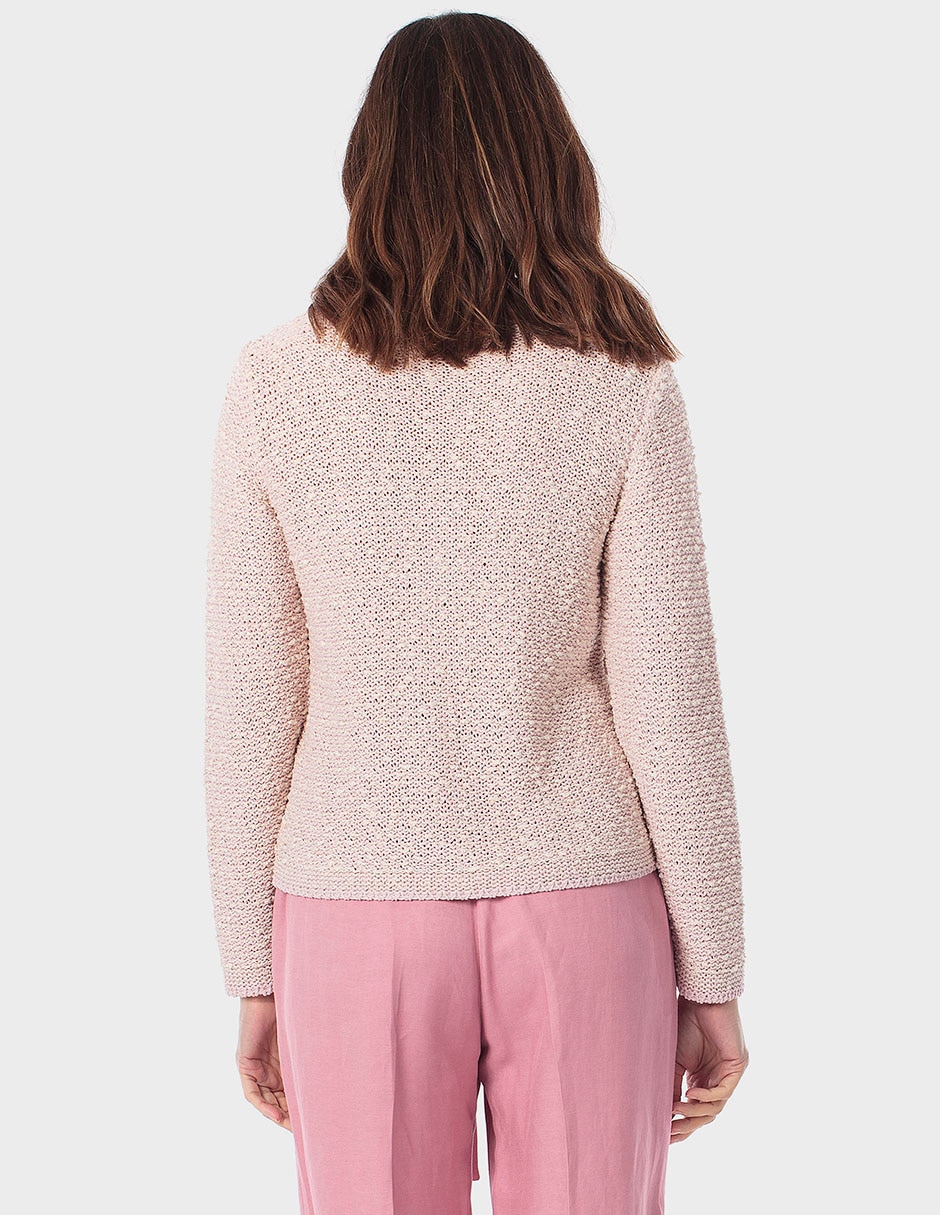 Suéter cuello con botón para mujer 4