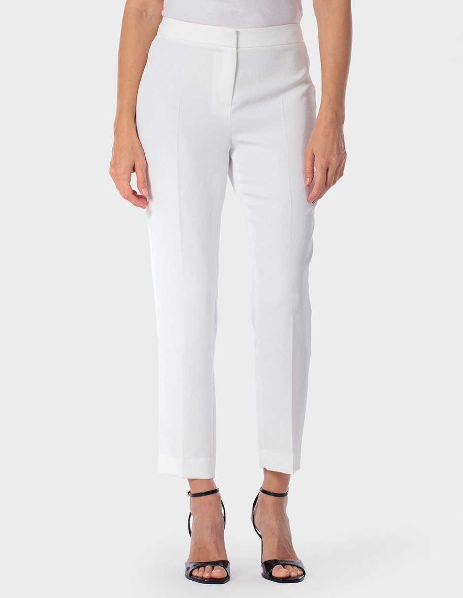 Pantalón capri recto para mujer