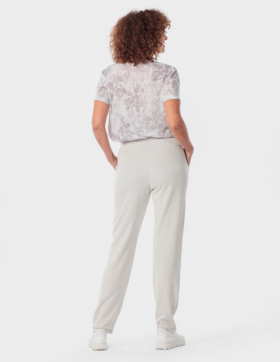 Pants regular con elástico para mujer 2