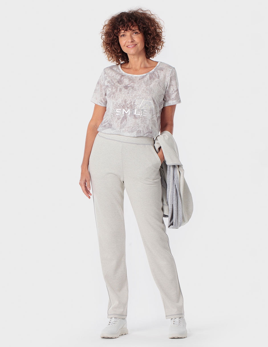 Pants regular con elástico para mujer 3