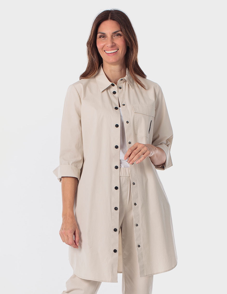 Blusa camisera Punt Roma manga 3/4 para mujer