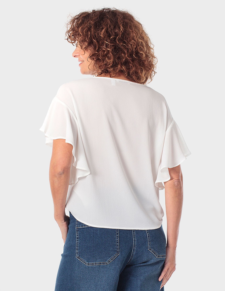 Blusa Punt Roma manga corta para mujer