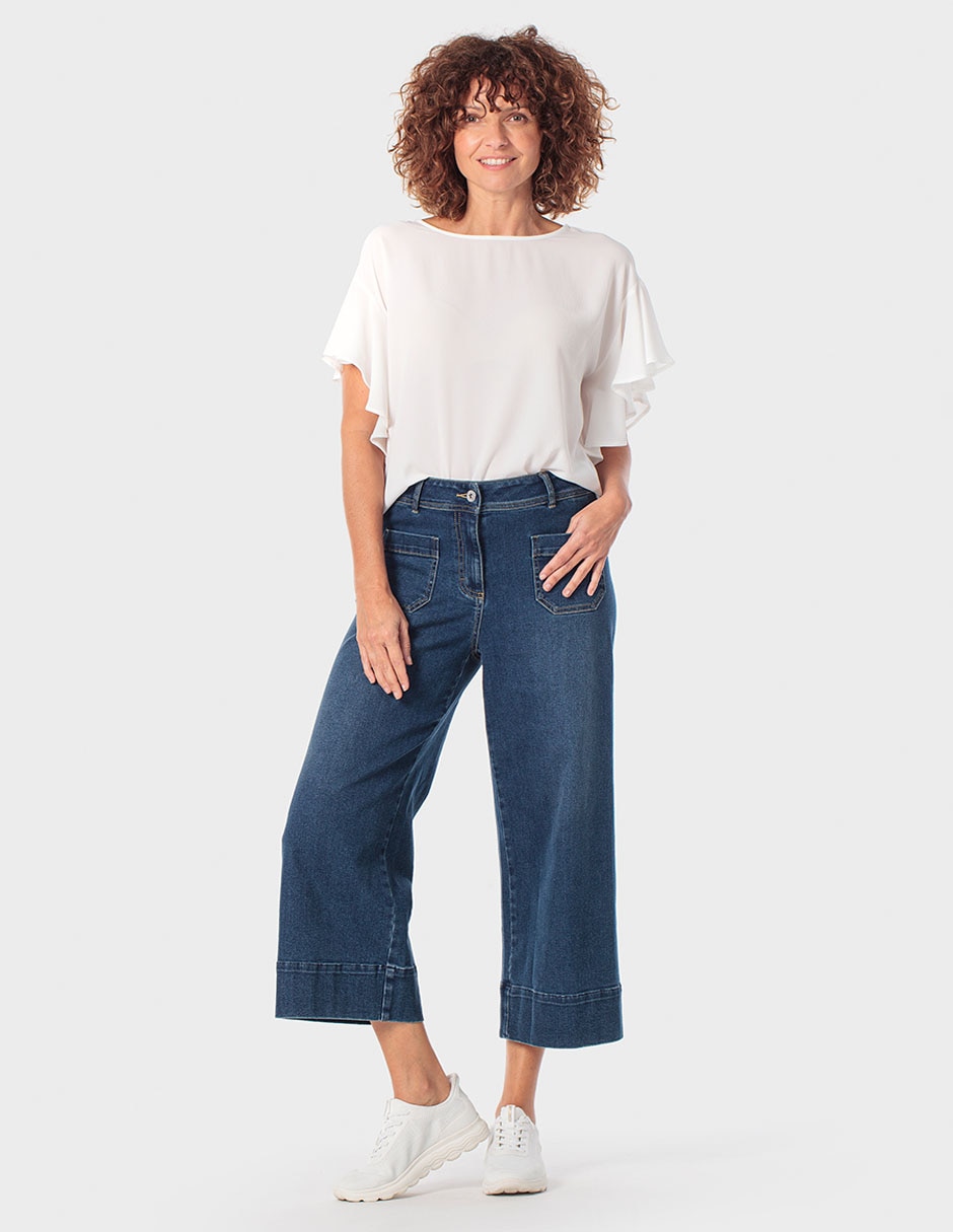 Blusa Punt Roma manga corta para mujer