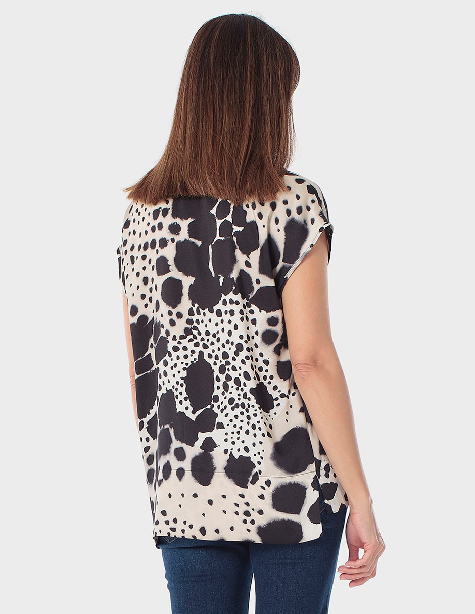 Blusa Punt Roma manga corta para mujer
