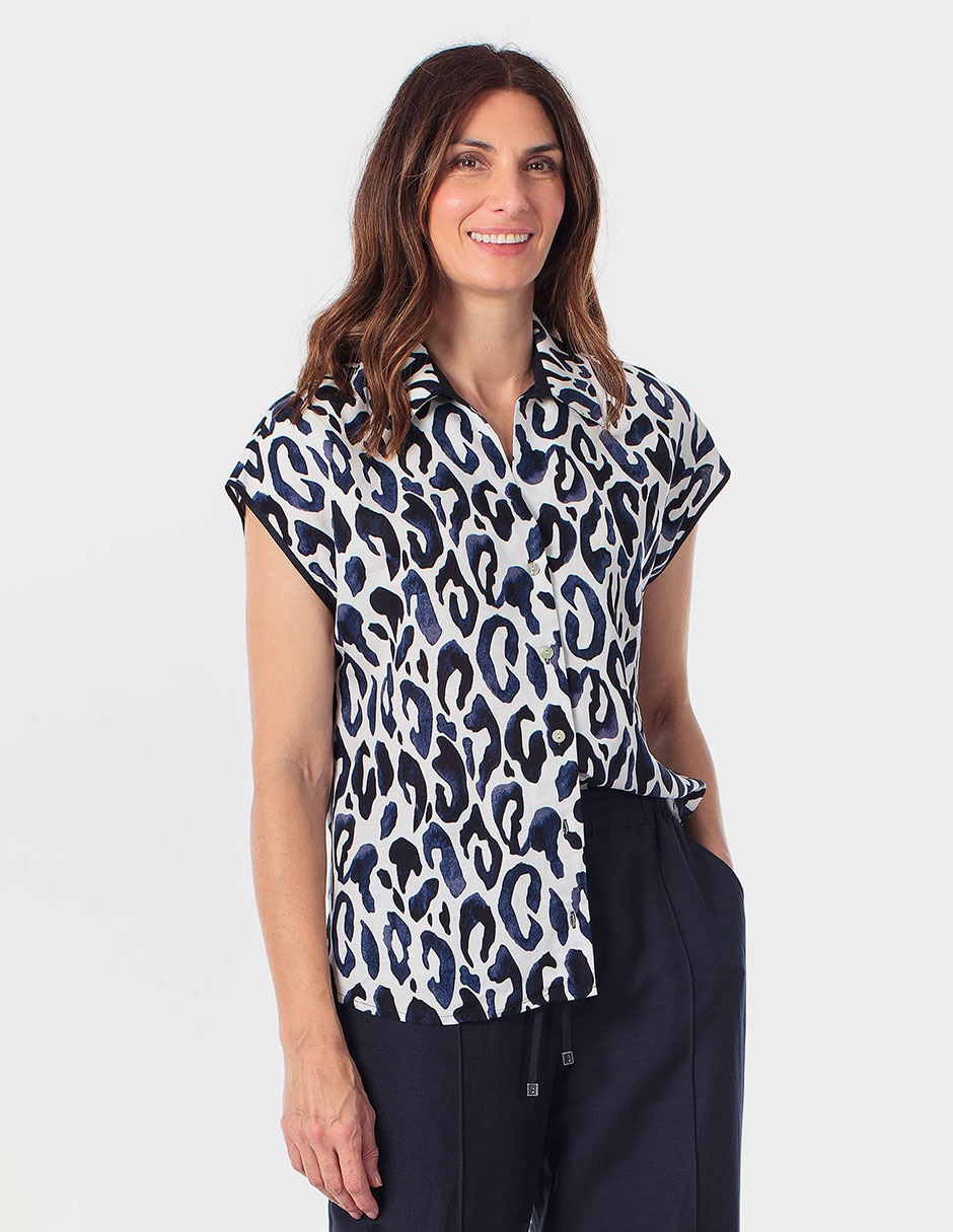 Blusa Punt Roma manga corta para mujer