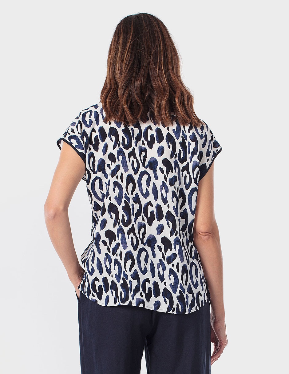 Blusa Punt Roma manga corta para mujer