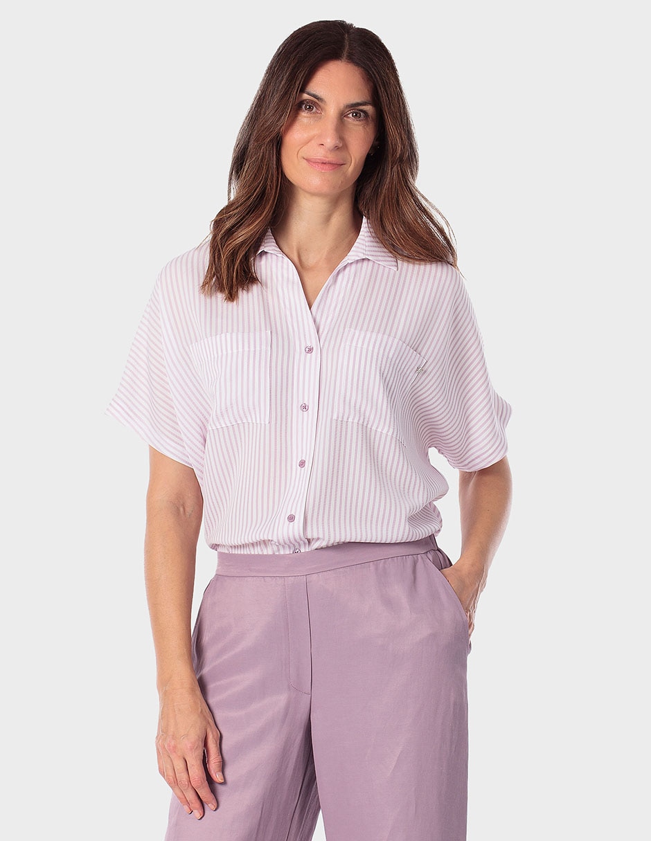 Blusa Punt Roma manga corta para mujer