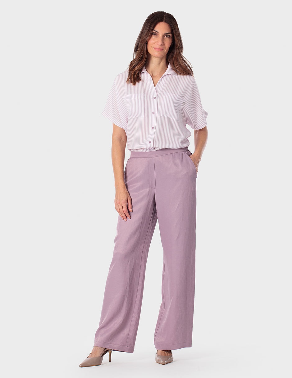 Blusa Punt Roma manga corta para mujer
