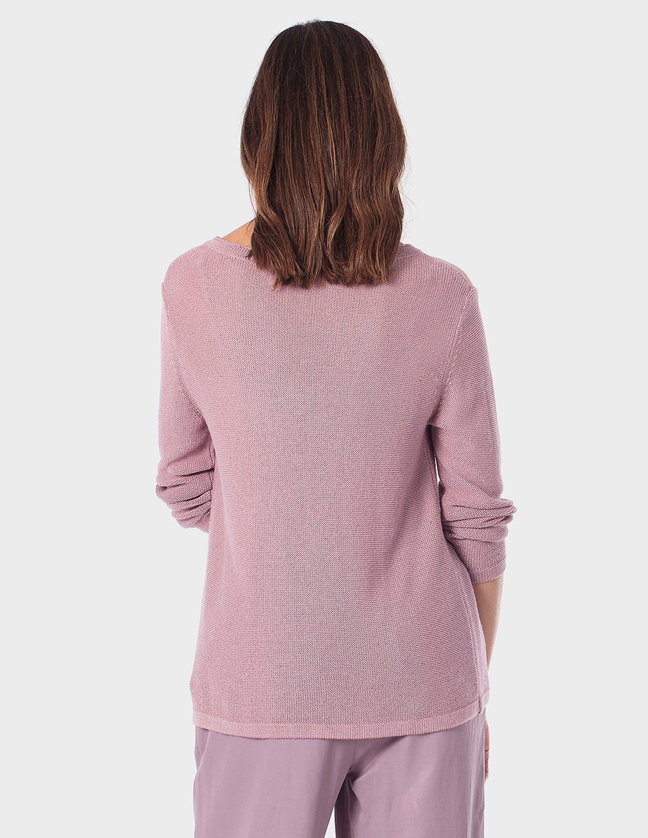 Suéter cuello redondo para mujer 4