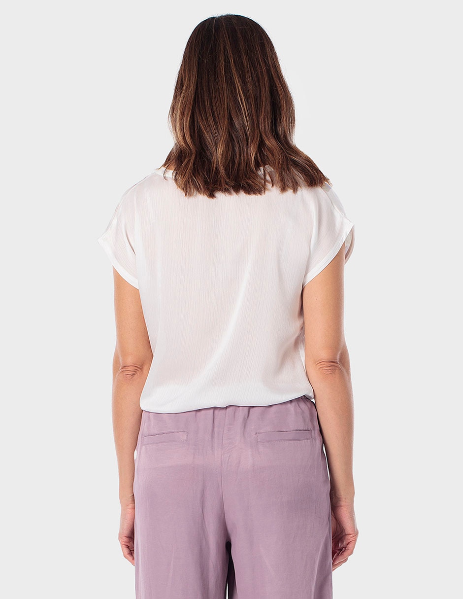 Blusa Punt Roma manga corta para mujer