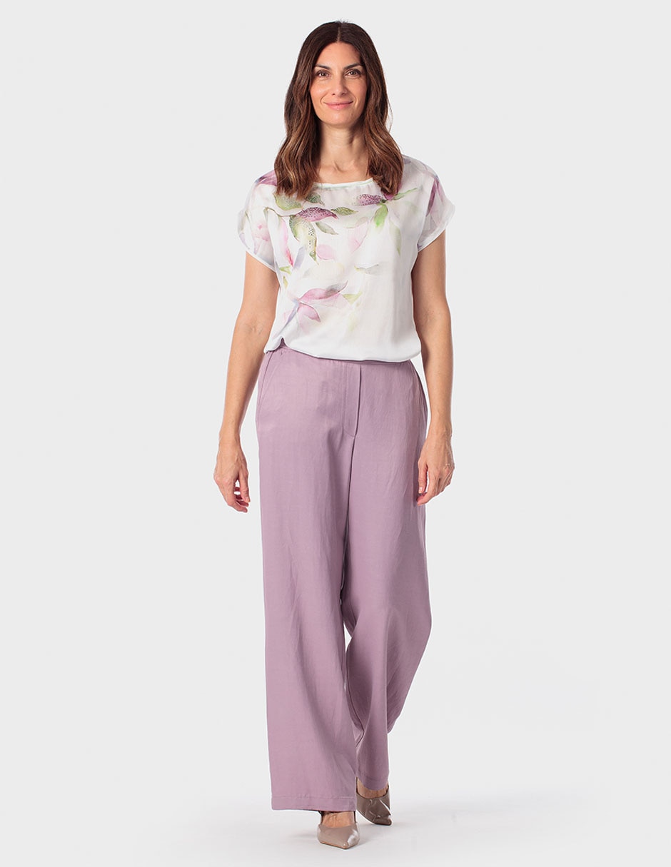 Blusa Punt Roma manga corta para mujer