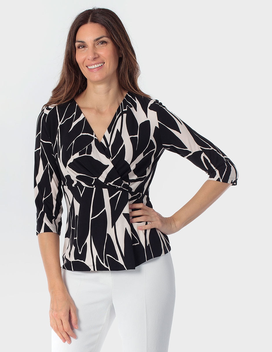 Blusa Punt Roma manga 3/4 para mujer