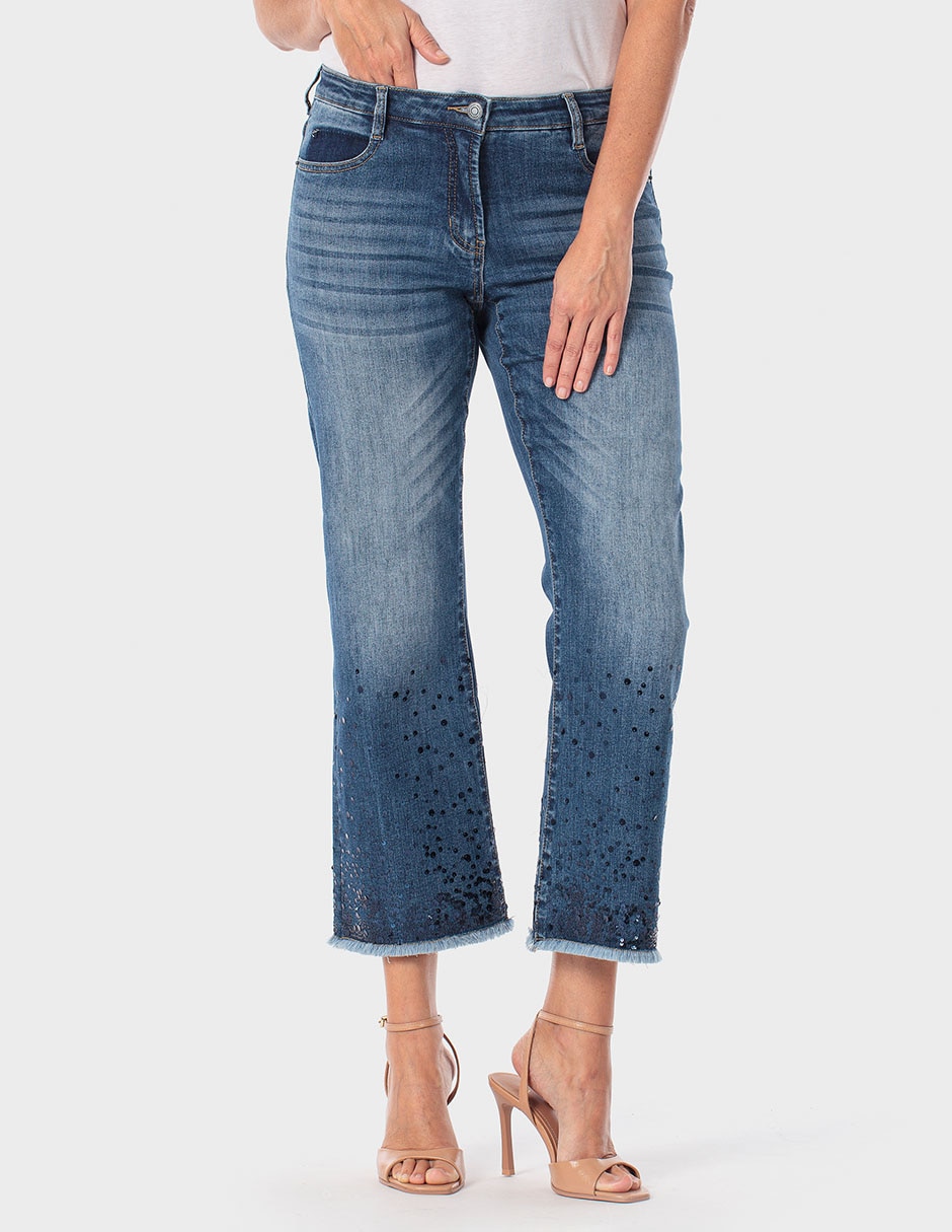 Pantalón capri relajado para mujer Pantalón capri relajado para mujer