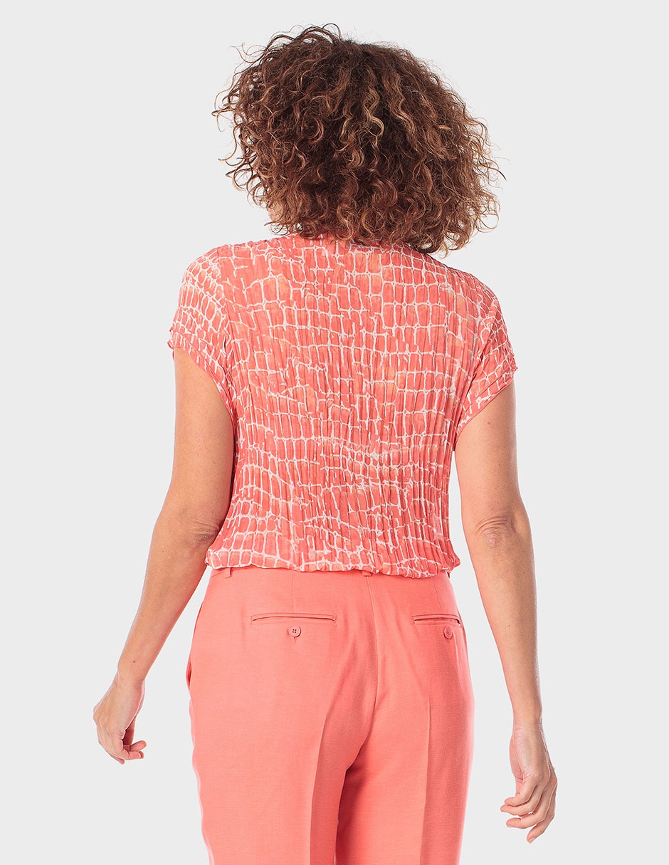 Blusa manga corta para mujer 4