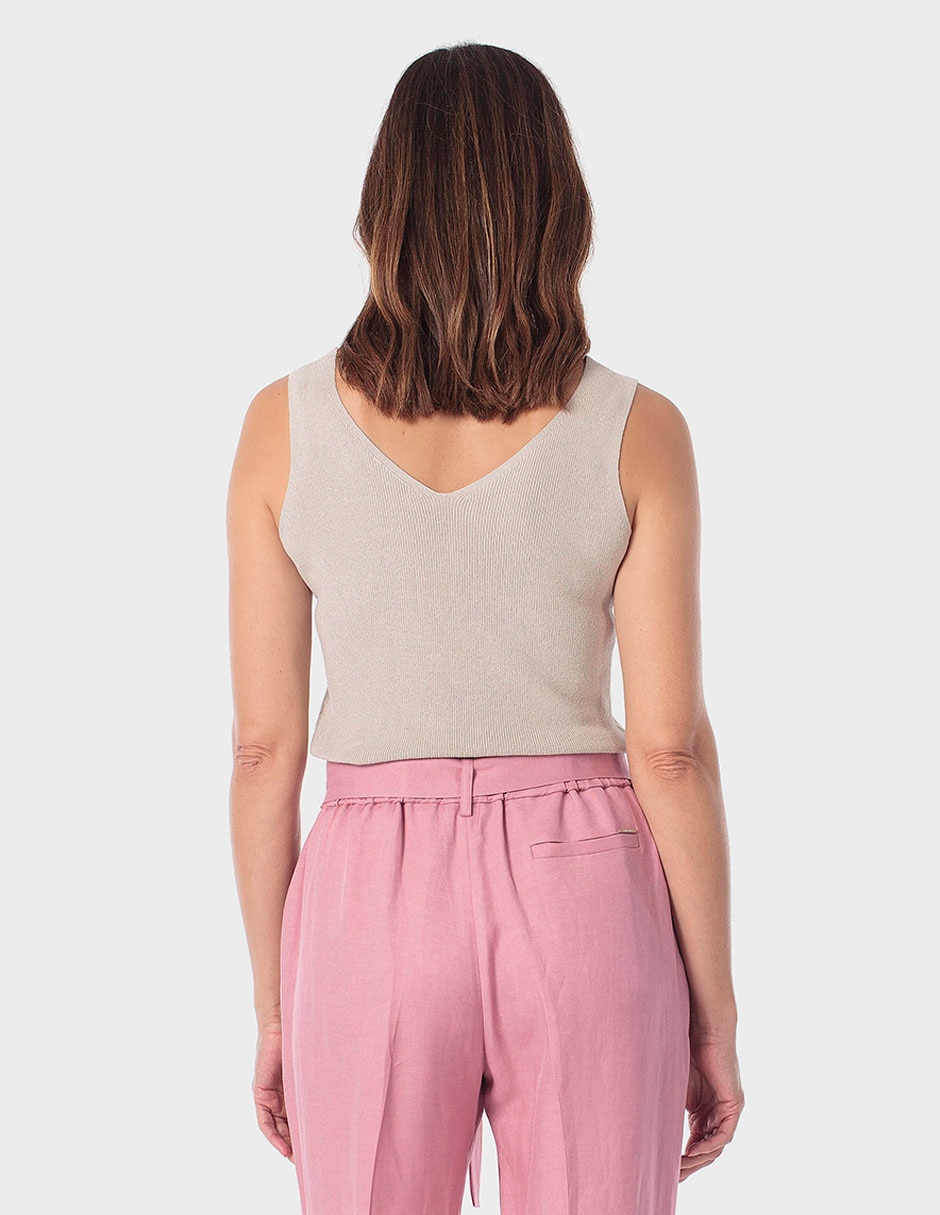 Suéter cuello V para mujer 2