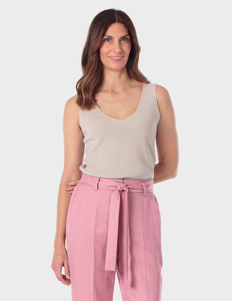 Suéter cuello V para mujer 1