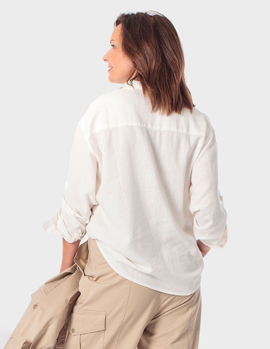 Blusa Punt Roma manga larga para mujer