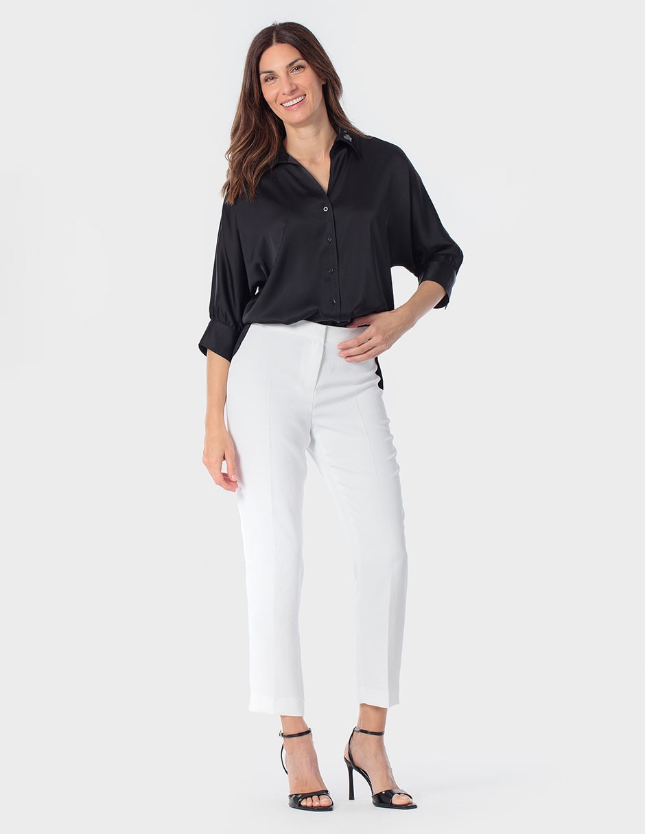 Blusa camisera Punt Roma manga 3/4 para mujer