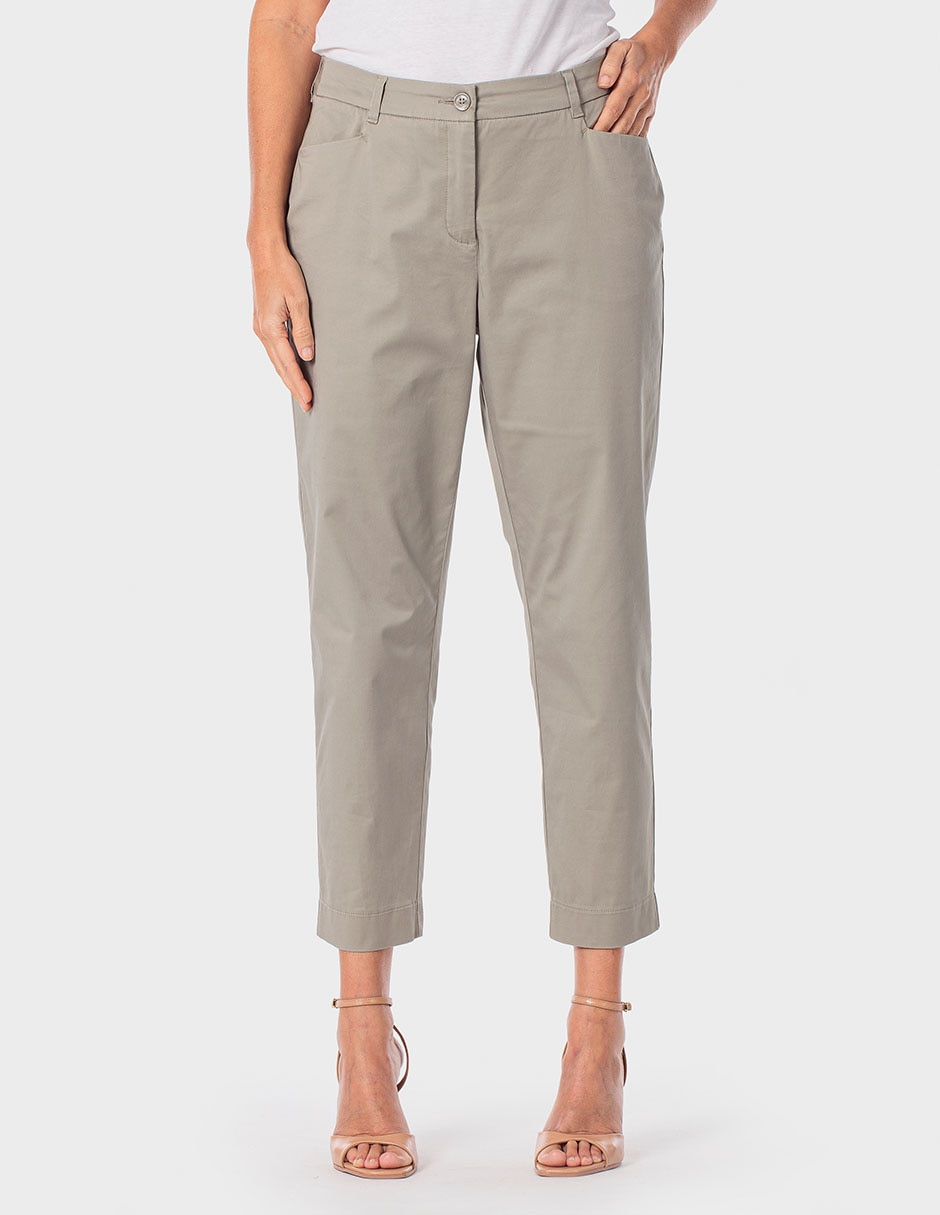 Pantalón capri relajado para mujer
