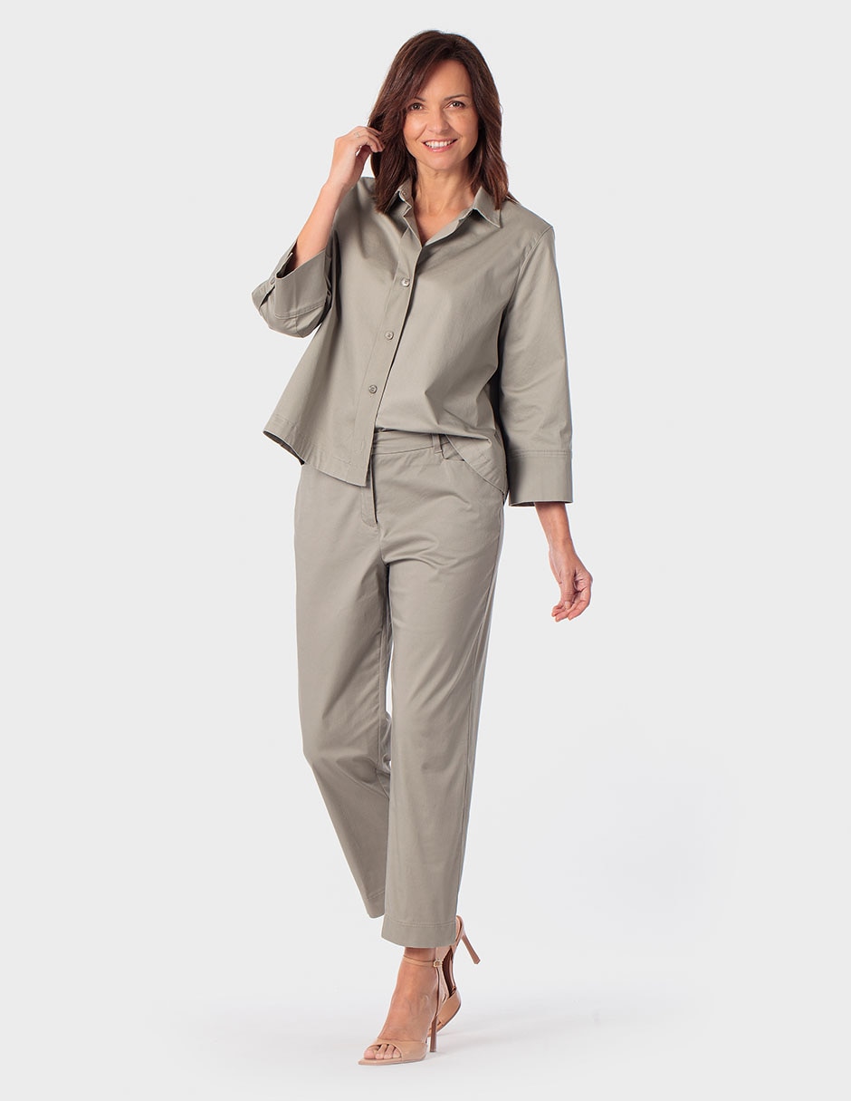 Pantalón capri relajado para mujer 2