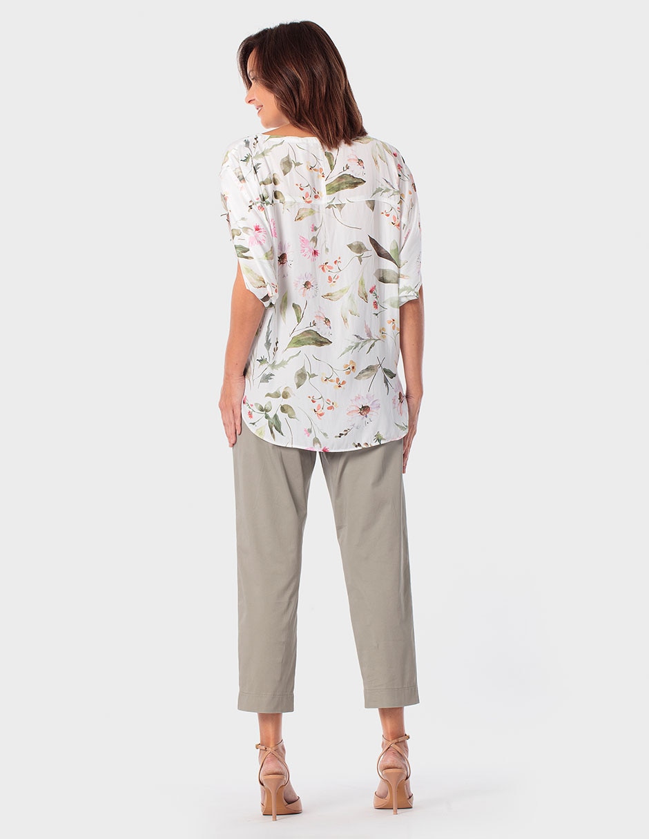 Blusa Punt Roma manga al codo para mujer