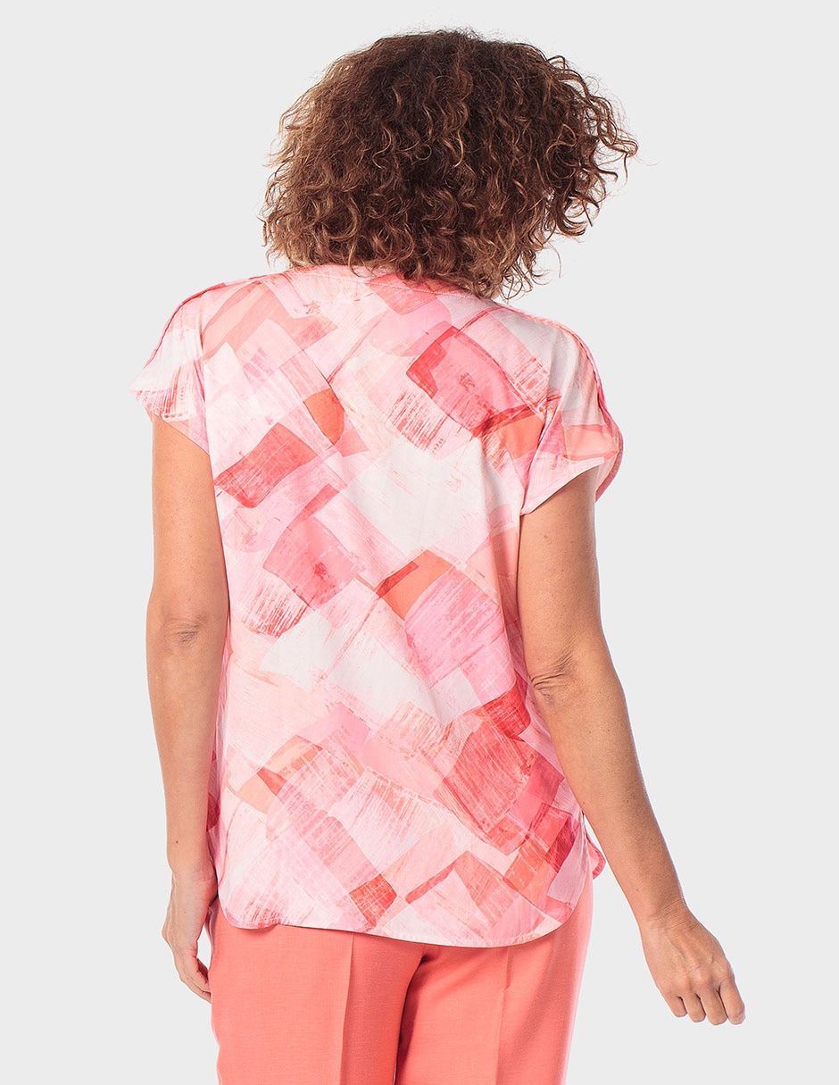 Blusa Punt Roma manga corta para mujer