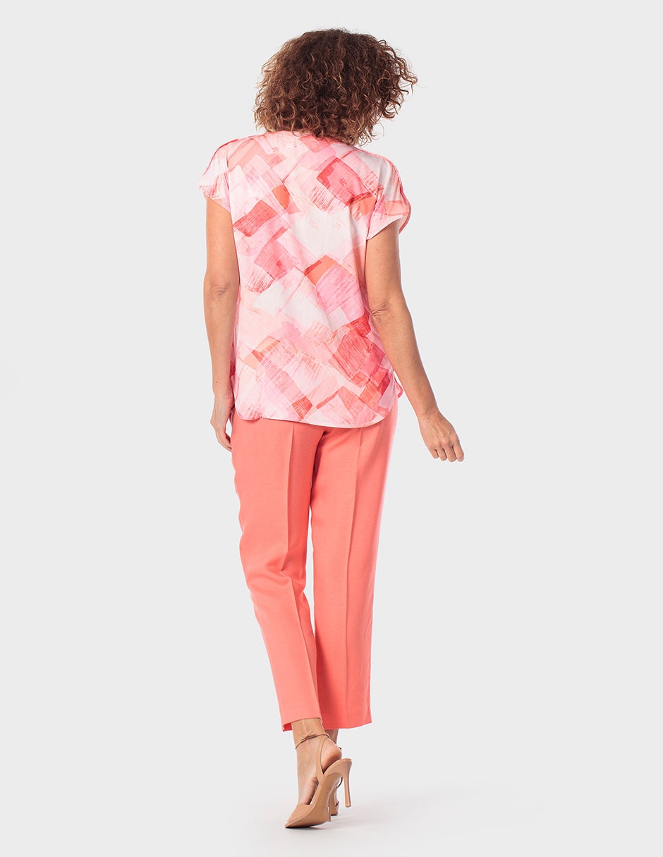 Blusa Punt Roma manga corta para mujer