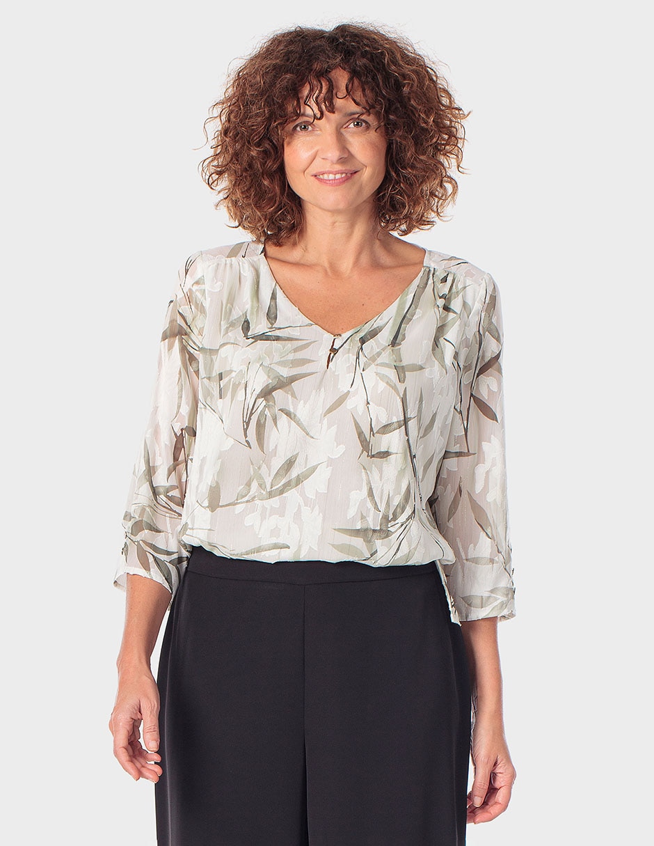 Blusa Punt Roma manga 3/4 para mujer