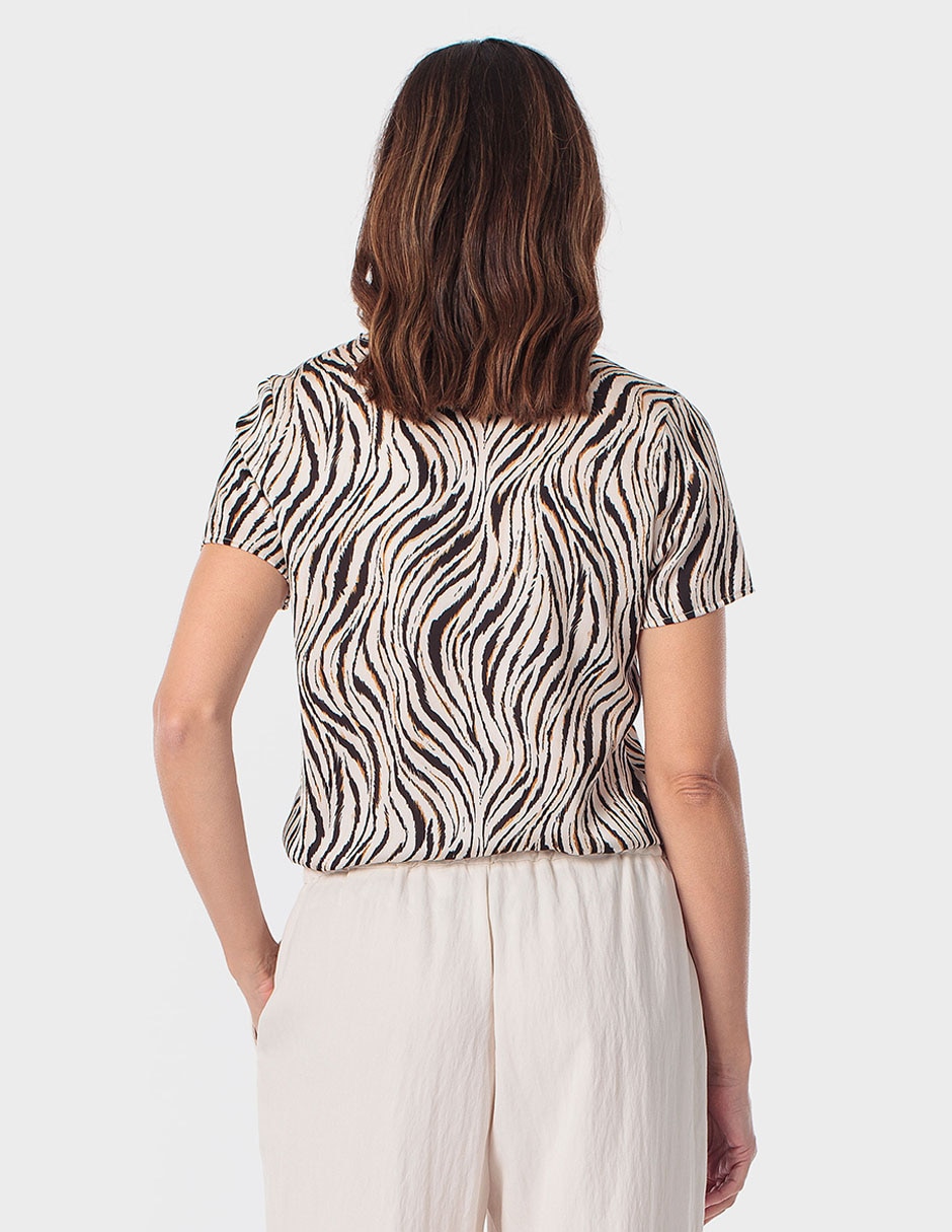 Blusa Punt Roma manga corta para mujer