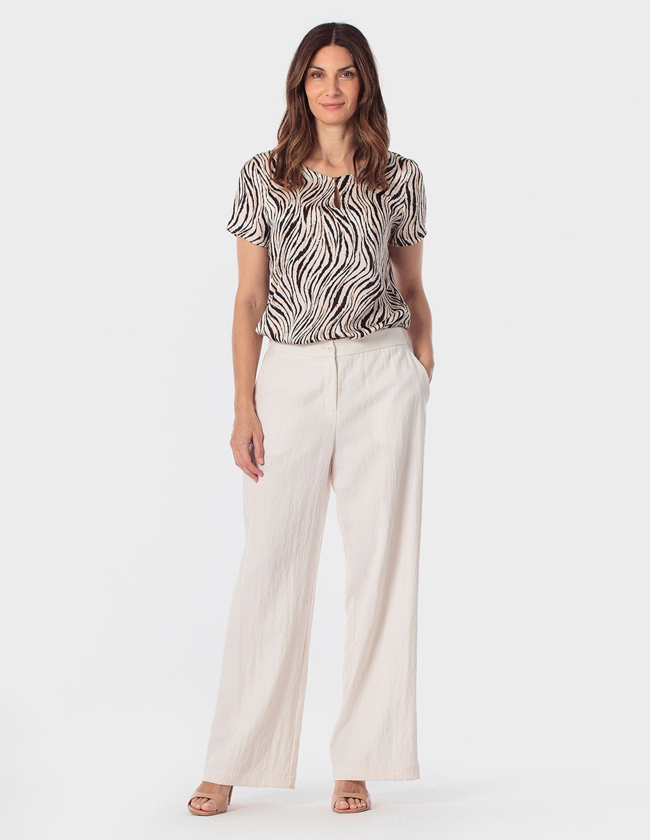 Blusa Punt Roma manga corta para mujer