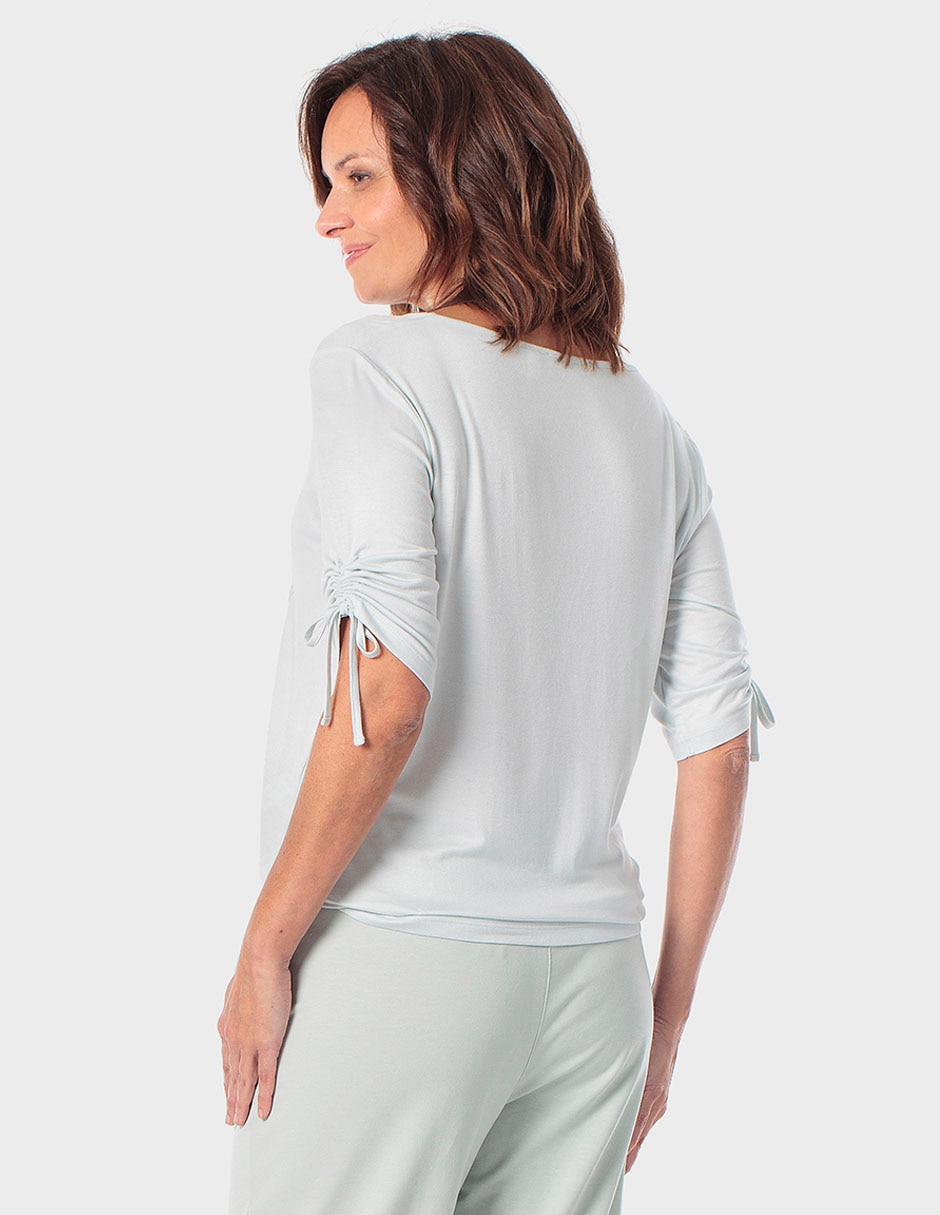 Playera manga 3/4 Punt Roma cuello redondo para mujer