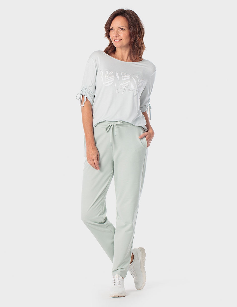 Playera manga 3/4 Punt Roma cuello redondo para mujer