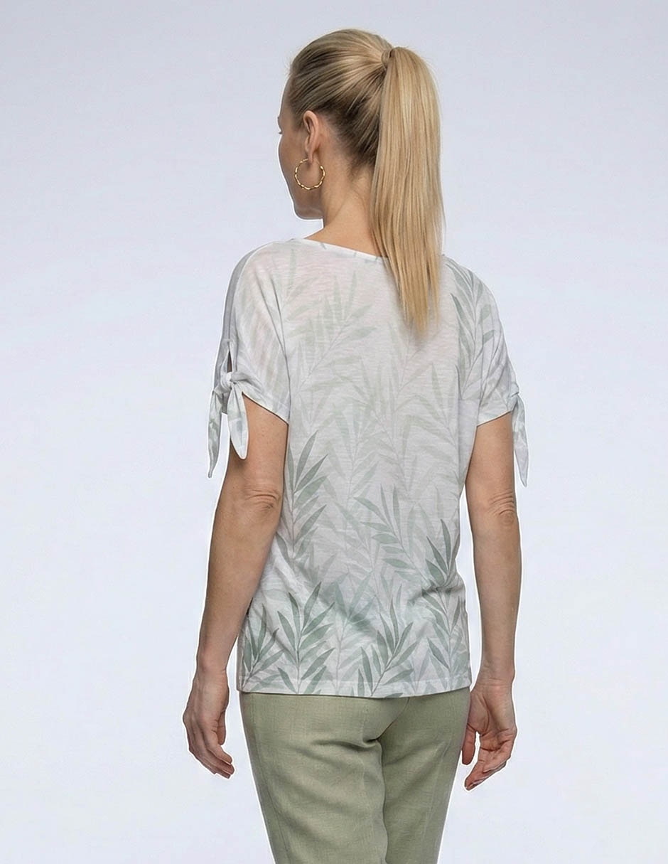 Blusa manga corta Punt Roma cuello redondo para mujer