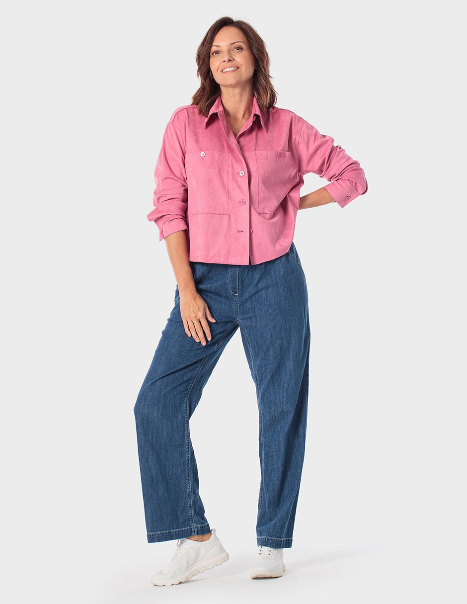 Chamarra denim Punt Roma para mujer