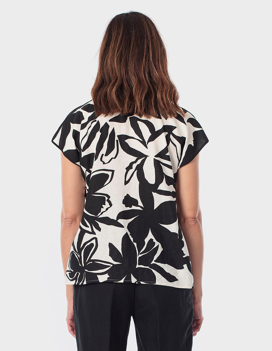 Blusa Punt Roma manga corta para mujer