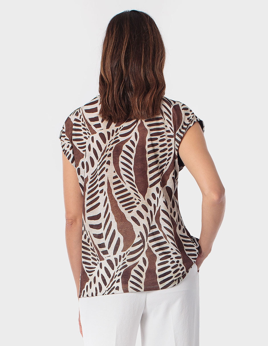Blusa Punt Roma manga corta para mujer